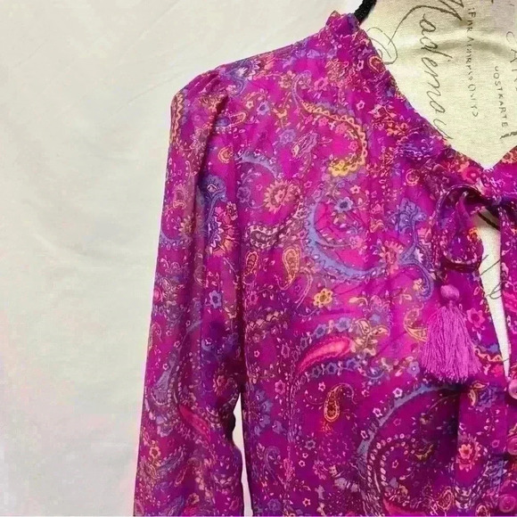 Beach Lunch Lounge Collection Med Long Sleeves Sheer Coverup Maxi Dress - Picture 9 of 16